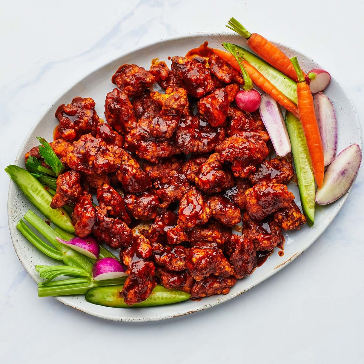 Harissa-Honey Popcorn Chicken