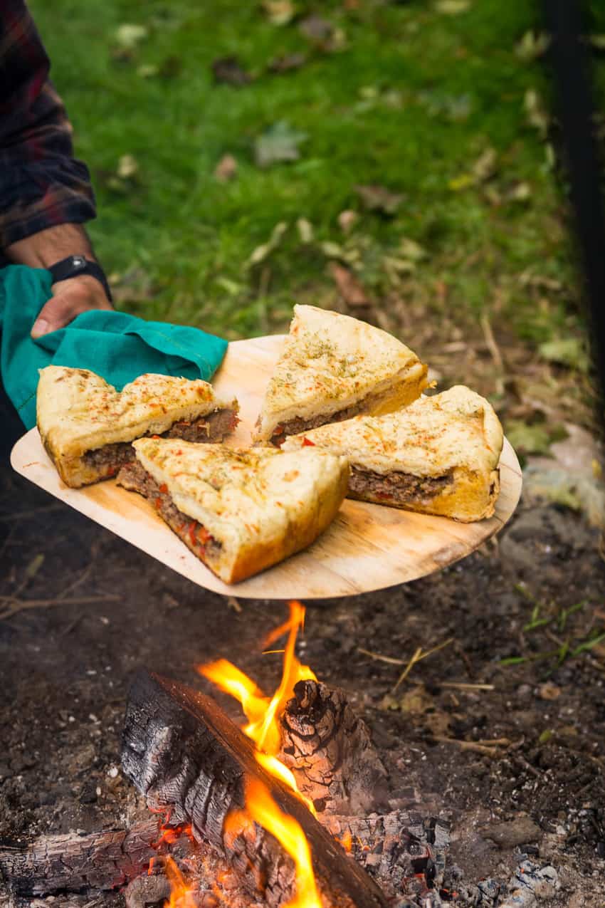 Campfire Moroccan Lamb Pizza