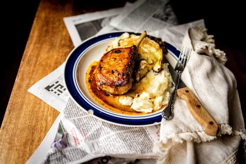 Baked Bone-In Pork Chop