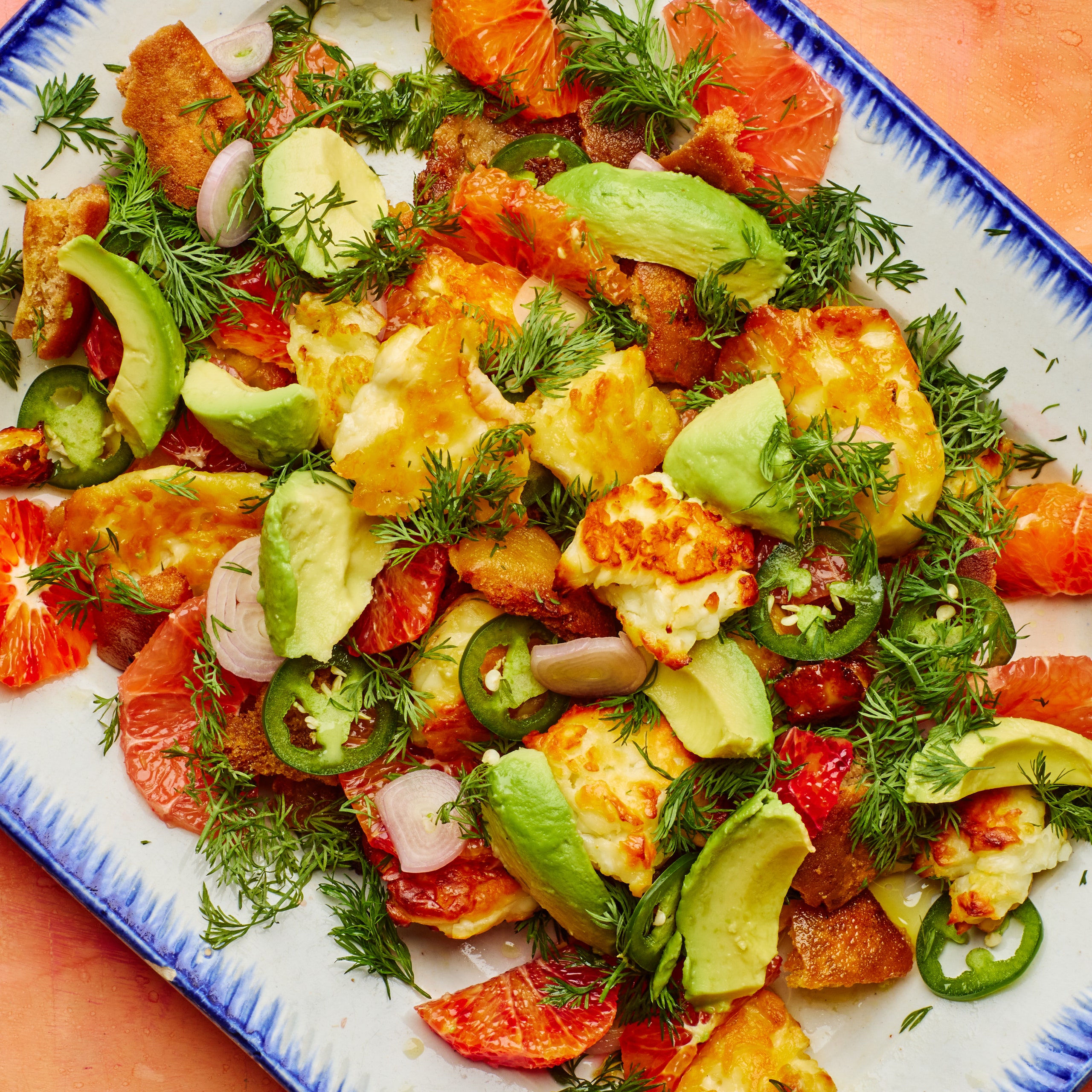 Sheet-Pan Halloumi With Avocado and Citrus
