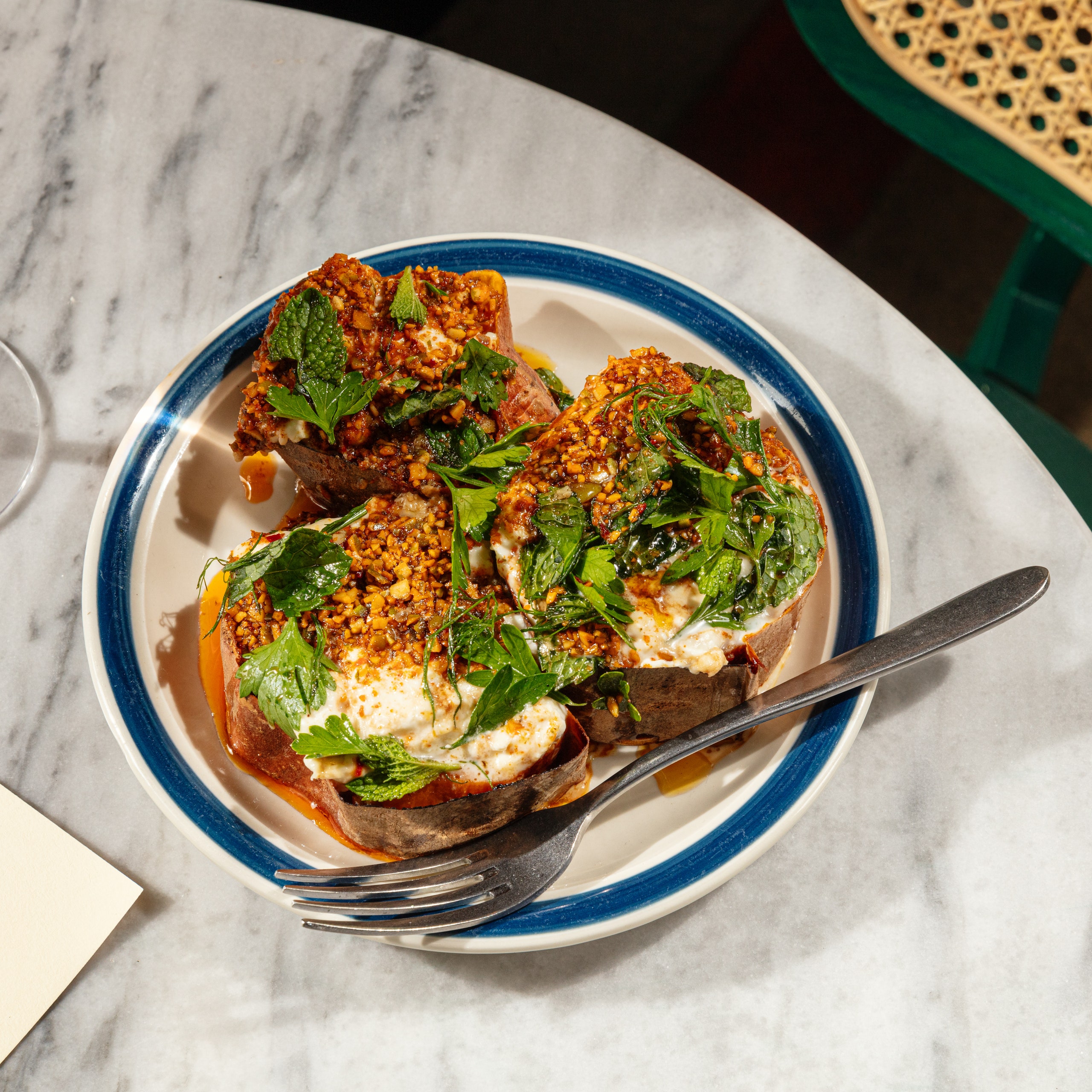 Roasted Sweet Potatoes With Triple-Cream Cheese