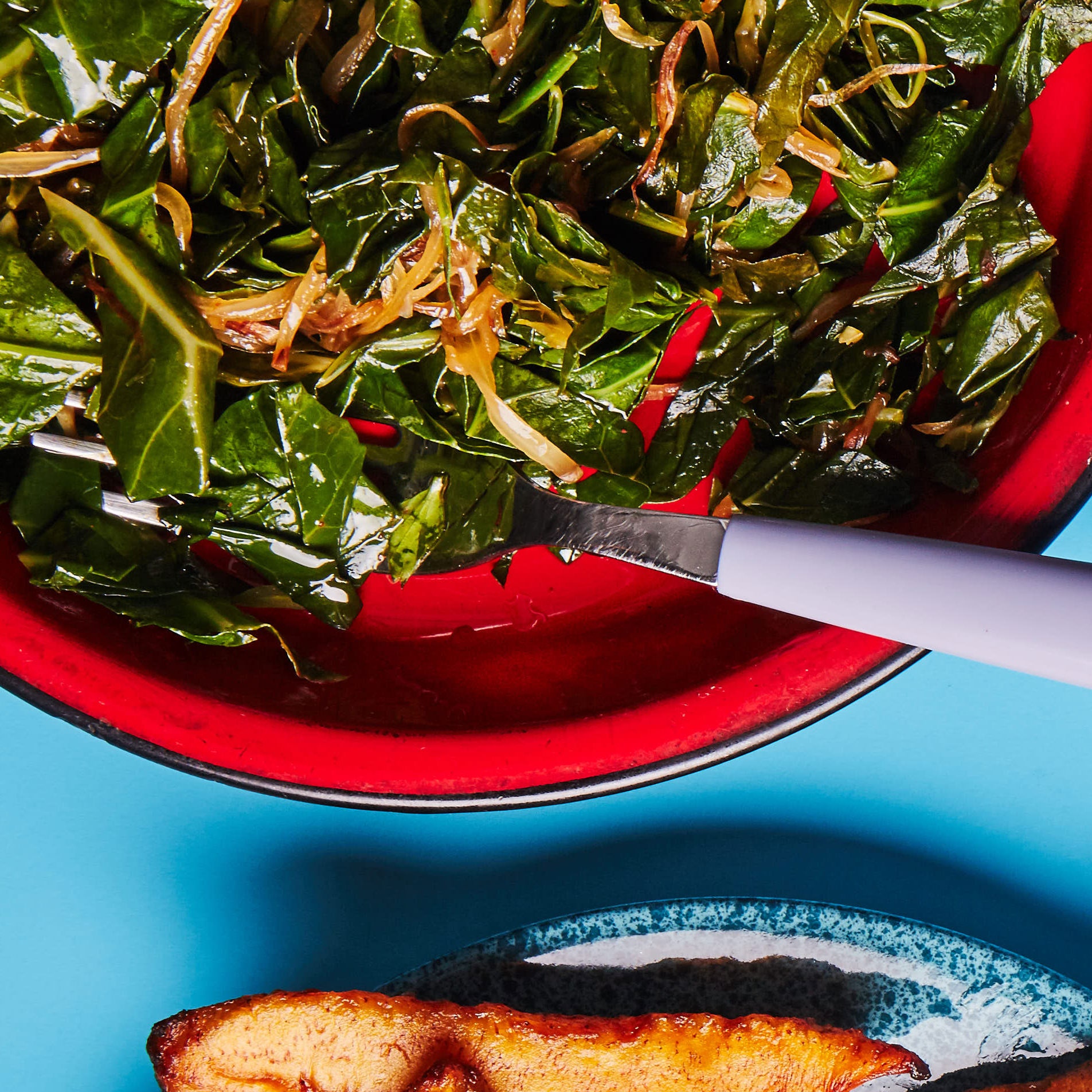 Sautéed Collard Greens and Sweet Onion with Paprika